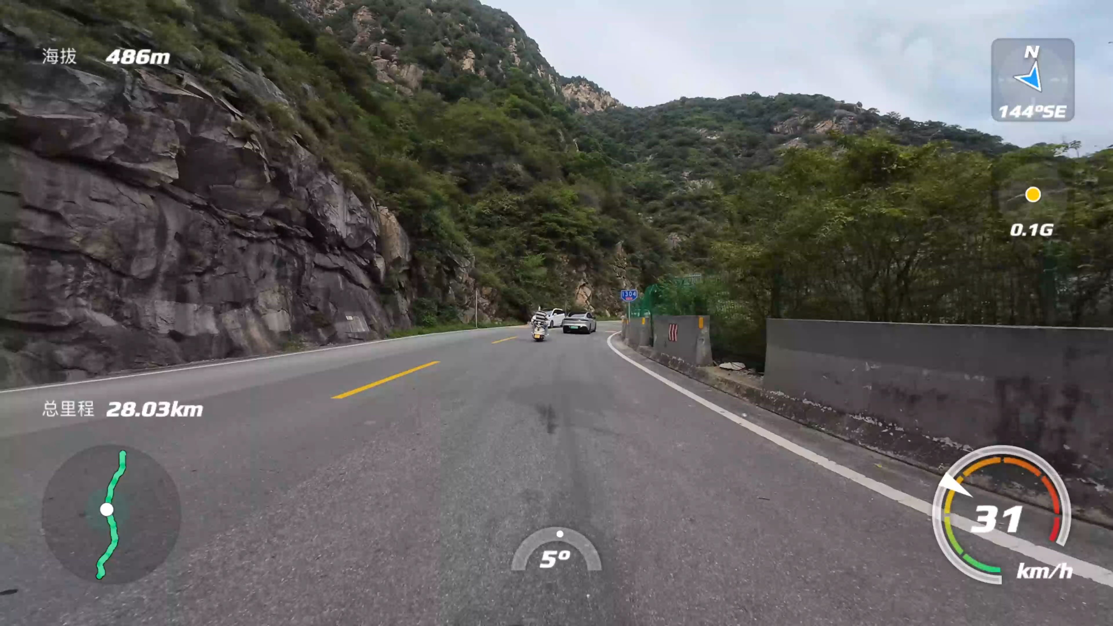 沣峪口->分水岭