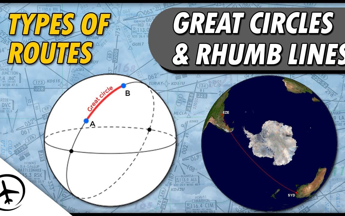 大圆航线和等角航线--航线的类型