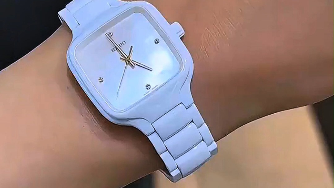 雷达rado真我系列女士陶瓷石英表方形表盘139mm 1297