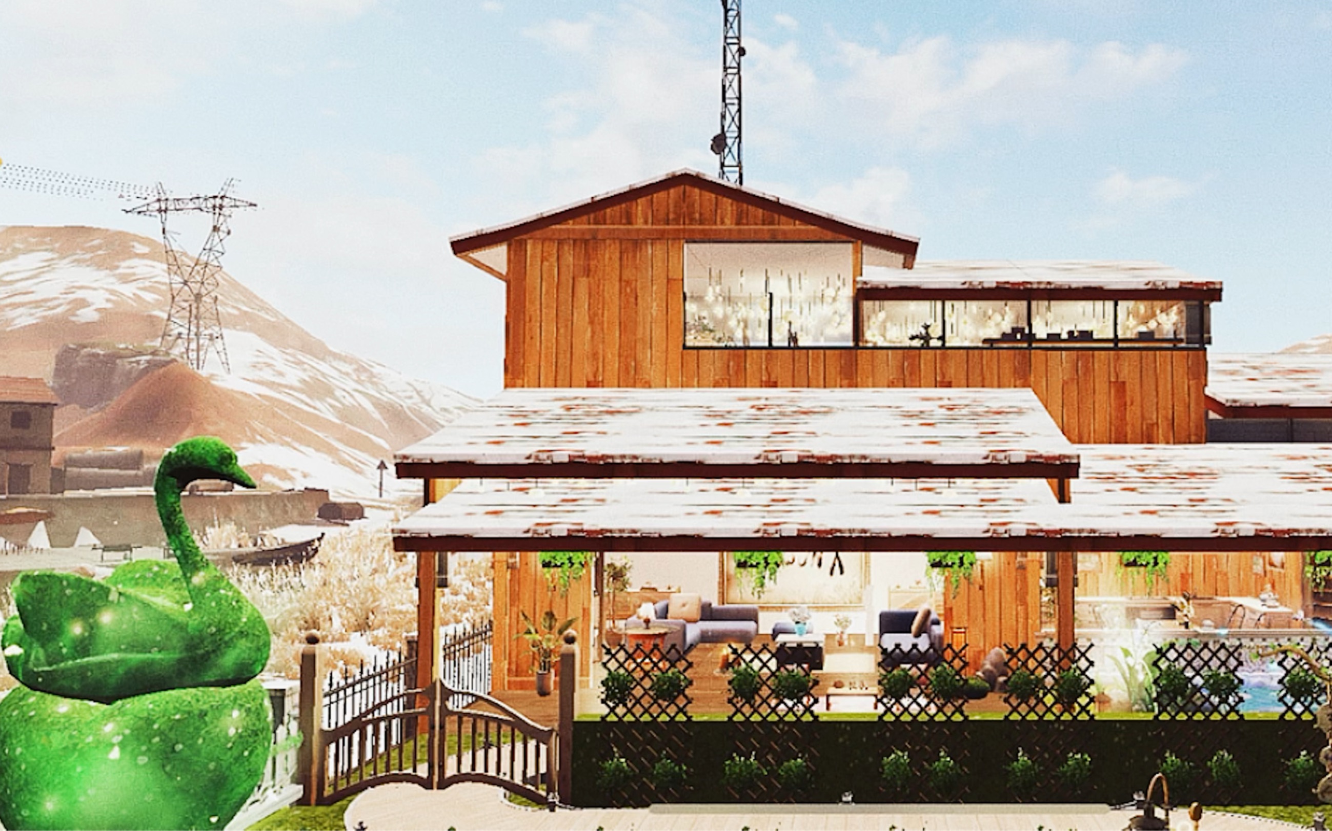 明日之后建筑|95鱼の家95|单人日式和风庭院建筑_哔哩哔哩bili