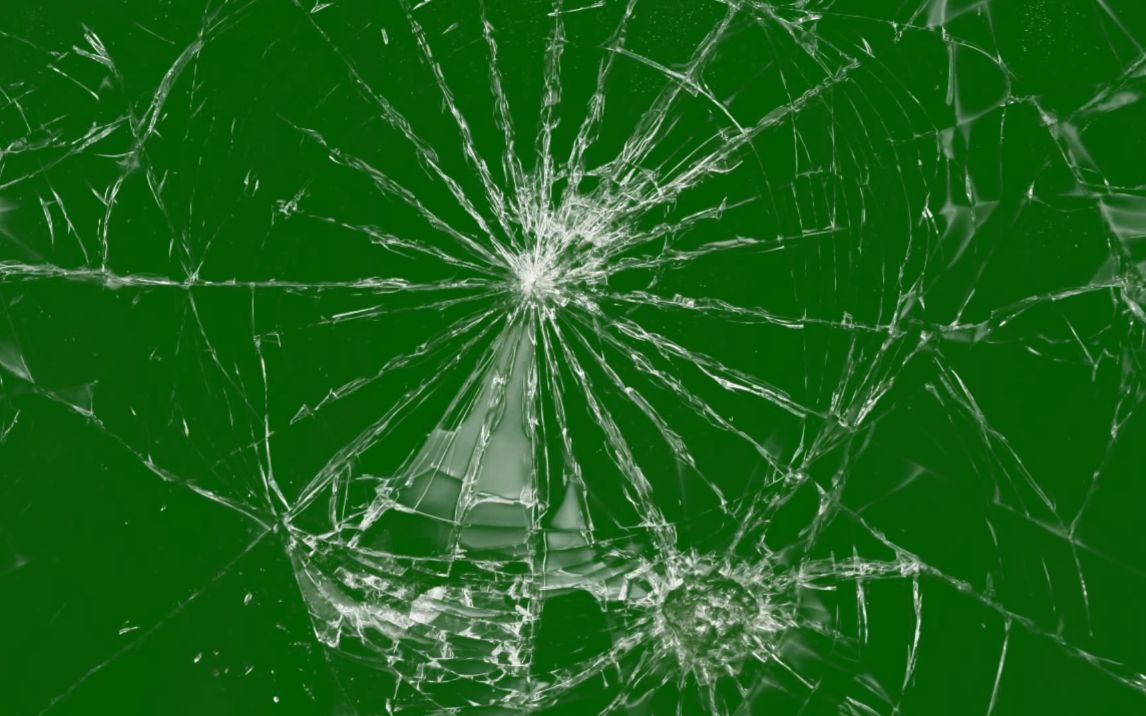 活动  【绿幕素材】10组玻璃屏幕网状碎裂素材附音效