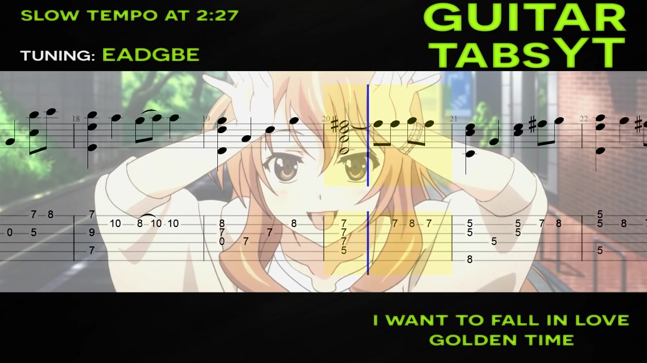 [图]Golden Time 金色时光- I Want to Fall in Love/tab