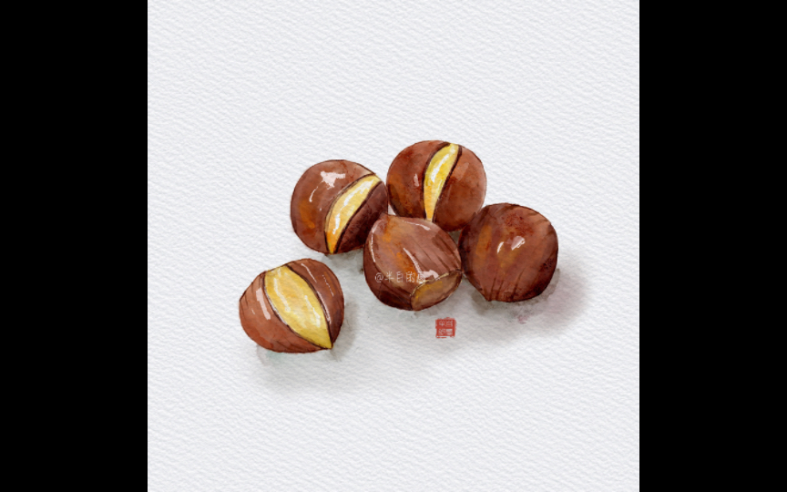 ipad画画教程,糖炒栗子