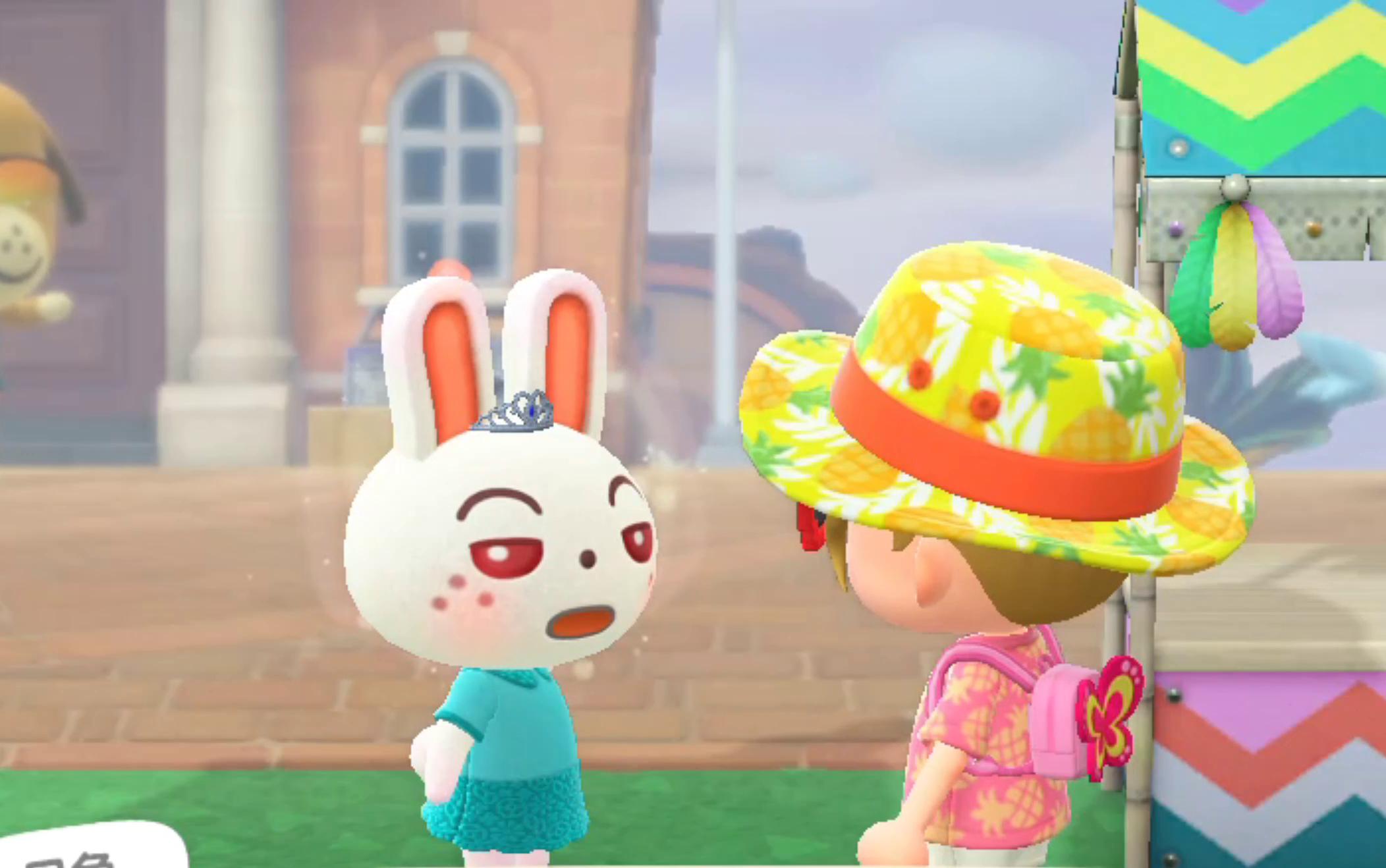 【动物森友会】月兔:赶紧卖完鱼来陪我啦,普通