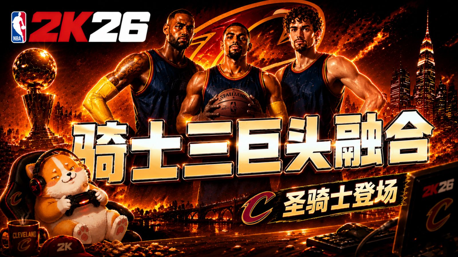 骑士三巨头融合丨真·万花筒·兜底之王丨NBA2K融合球员专场-小可Free-小可Free-哔哩哔哩视频