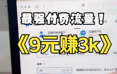 付费流量创富奇迹,9元赚3k,9k赚30w的玩法哔哩哔哩bilibili