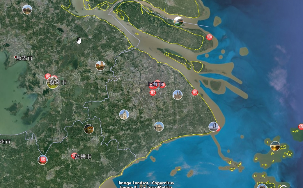 城市变化卫星地图看上海从19842018年的城市规模变化