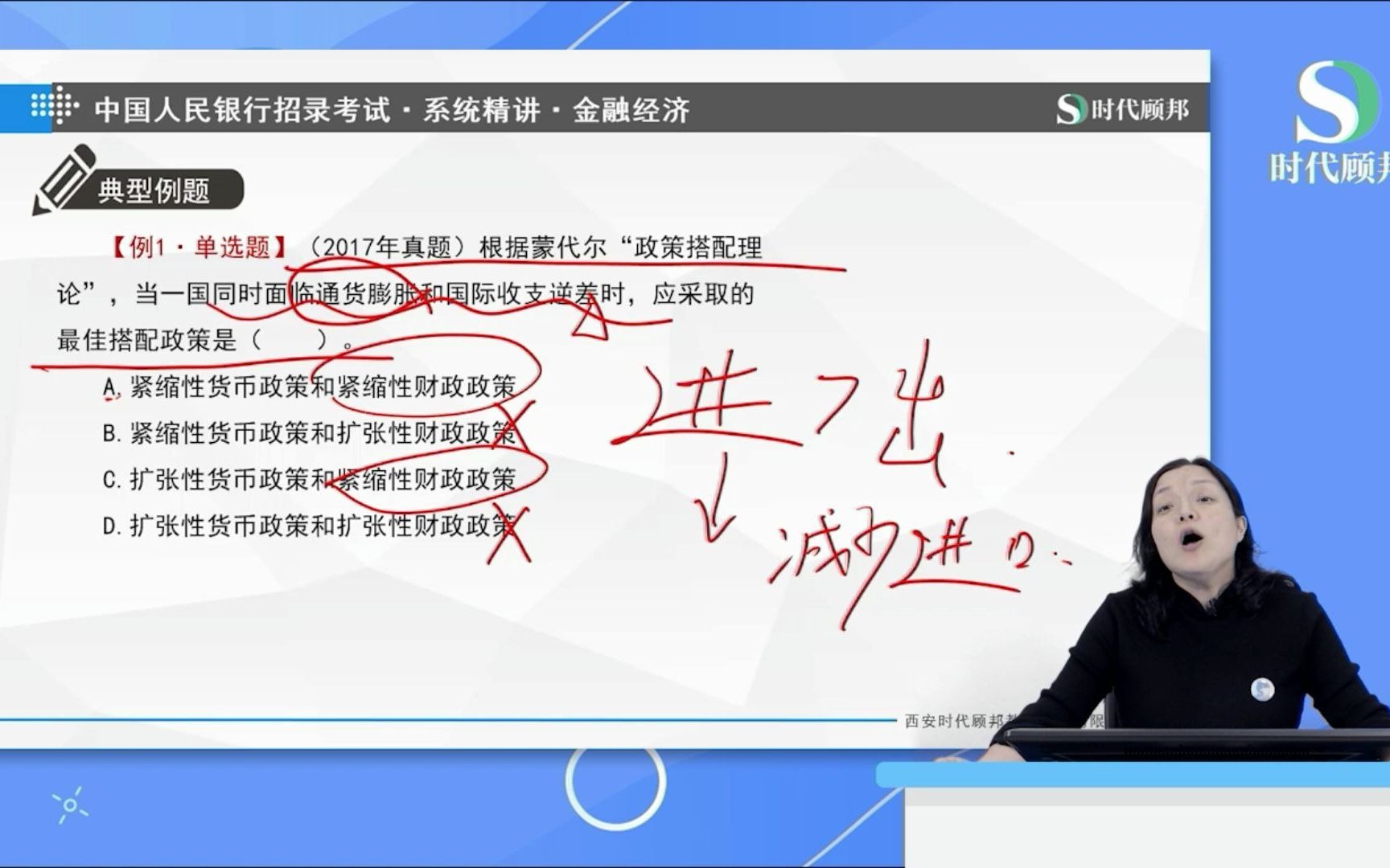 2022人民银行招聘考试笔试考点:蒙代尔的政策搭配原理哔哩哔哩bilibili