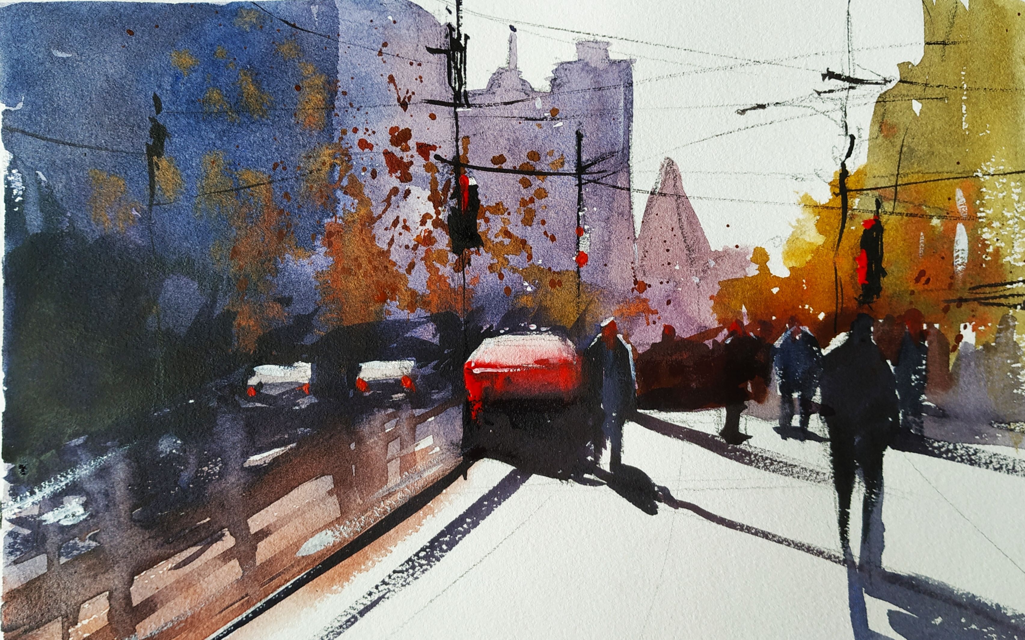 临阿尔瓦罗水彩之一