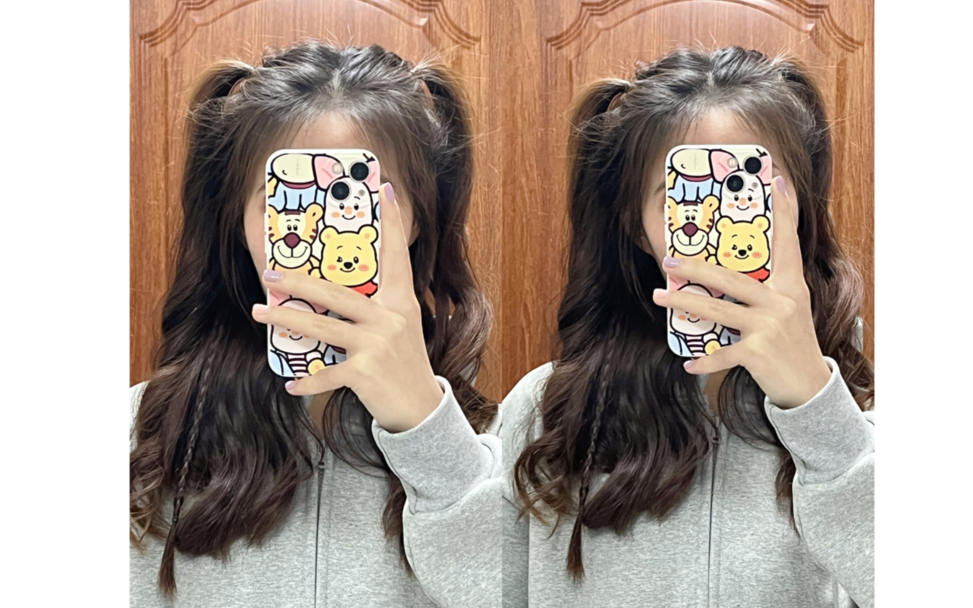 元气半扎双马尾 超减龄 附头发蓬松技巧卷发方法