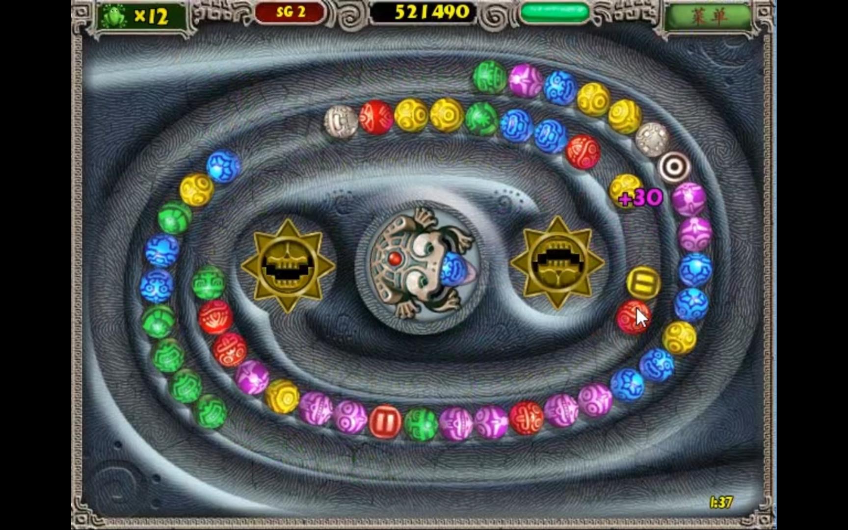 [祖玛]当你不凑combo打1-5sg12练习模式时(失败部分已剪辑)