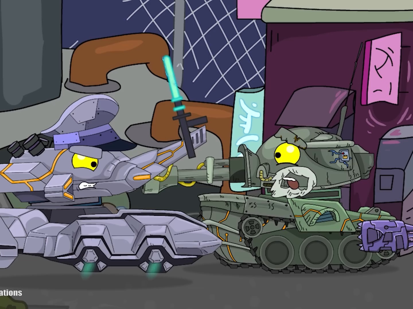 坦克动画:赛博坦克2088坦克卡通片