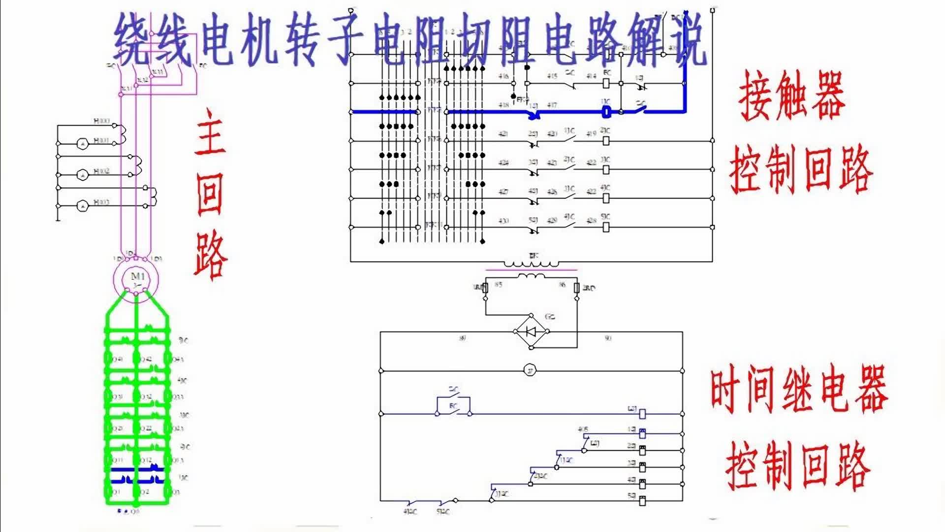 绕线电动机转子电阻自动切除过程—电机拖动与控制7哔哩哔哩bilibili