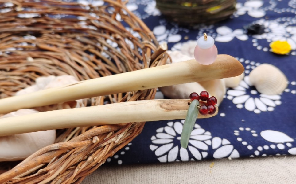 【桃木发簪】手工教程～几根桃木棍,打磨出芬芳原木簪