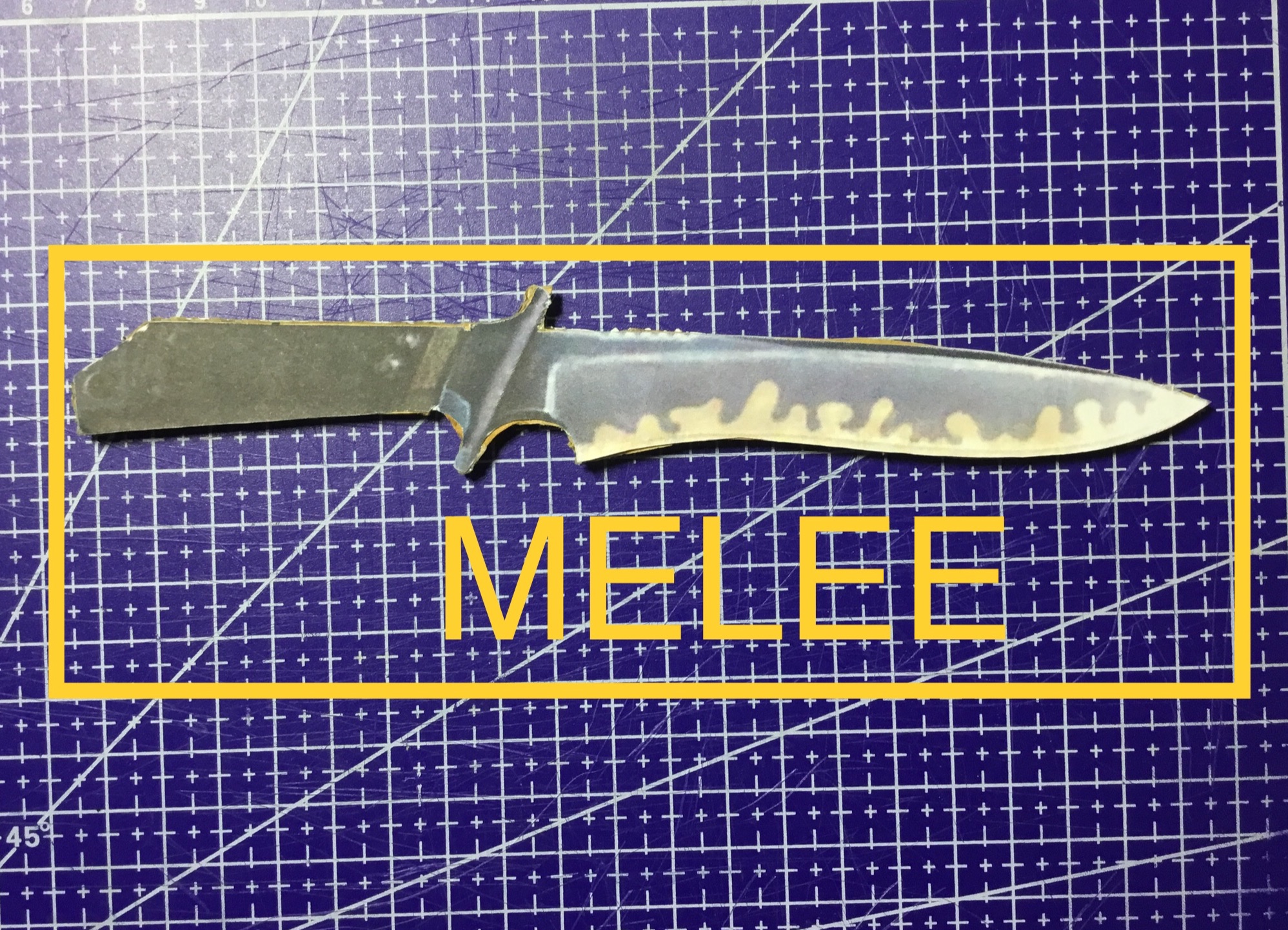 用纸板自制一把海豹短刀classic knife