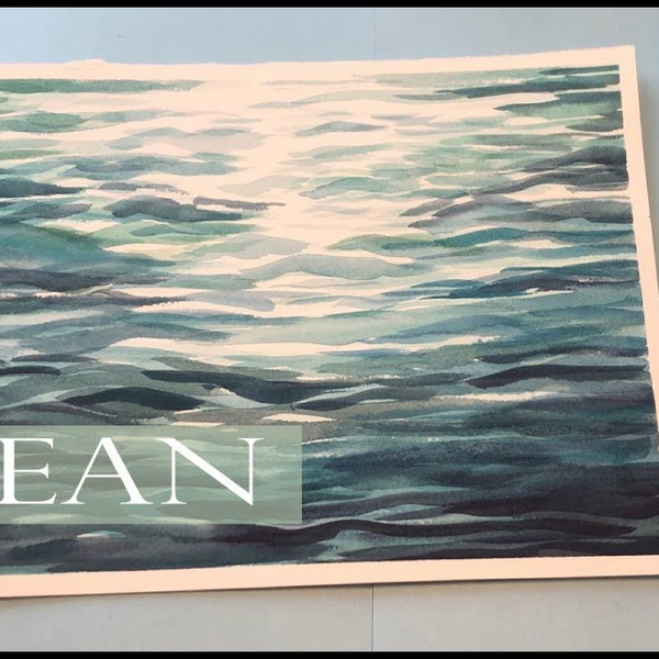 水彩】水彩海洋画-波浪涟漪[逐步]水彩海洋画波浪_哔哩哔哩_bilibili