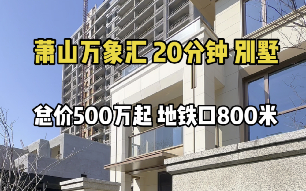 萧山万象汇开车20分现代风小别墅,总价500万 地铁口800米!#杭州买房 #杭州别墅 #杭州住宅哔哩哔哩bilibili