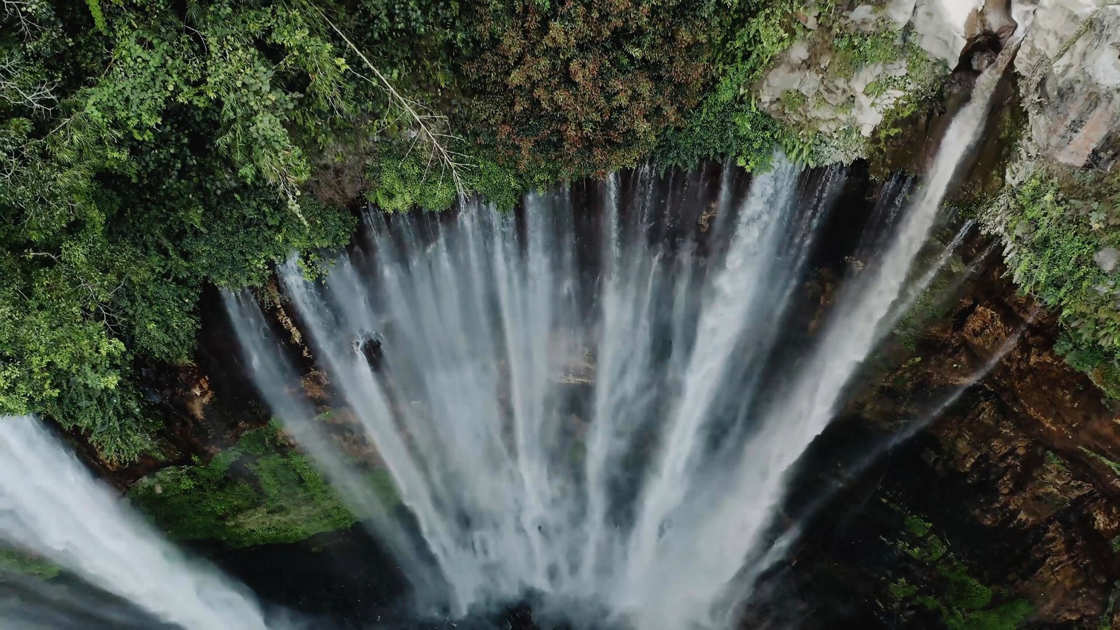 河流壮观瀑布流水自然视频素材