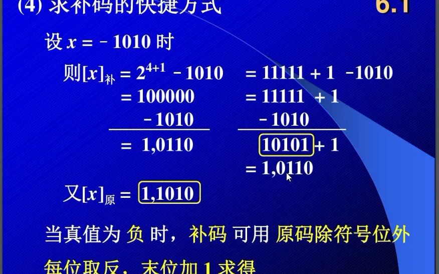 计算机组成原理(30)补码的求法哔哩哔哩bilibili