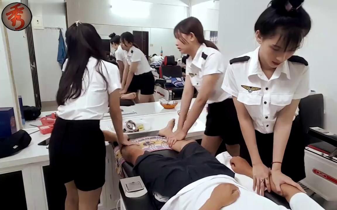 越南理发店身体护理服务小姐姐青涩可爱好看