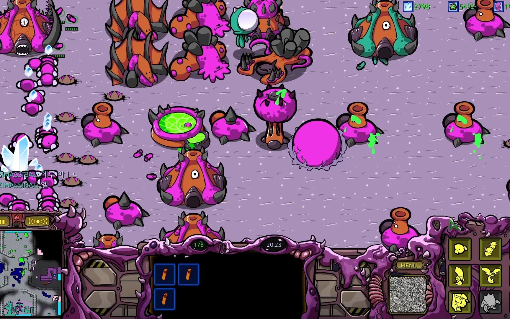 【星际争霸重制版】爆笑星际包 虫族 韩宏3v3