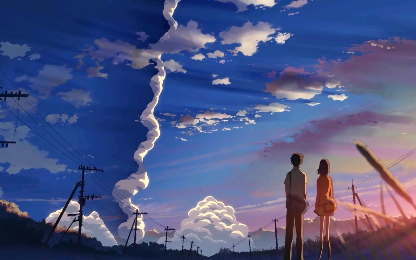 【4k-新海诚】我来时披风戴雨,花开四季;我去时萤火满天,光耀晨星