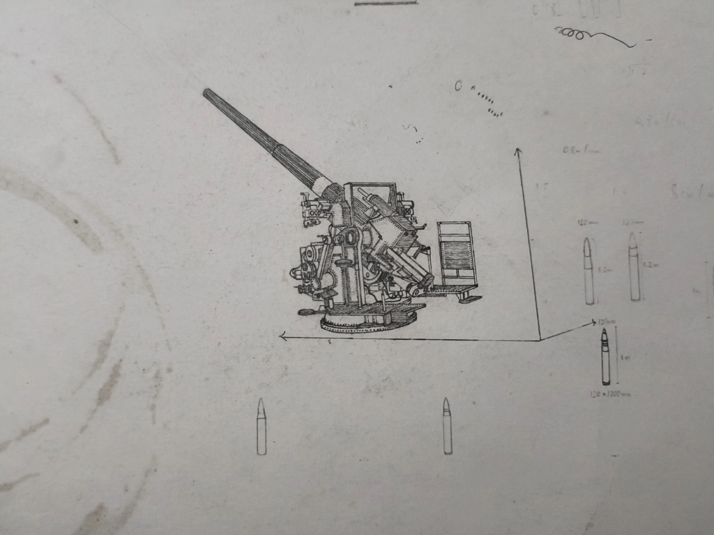 上学画的英国佬海军的4 7寸mk  viii 高平两用炮