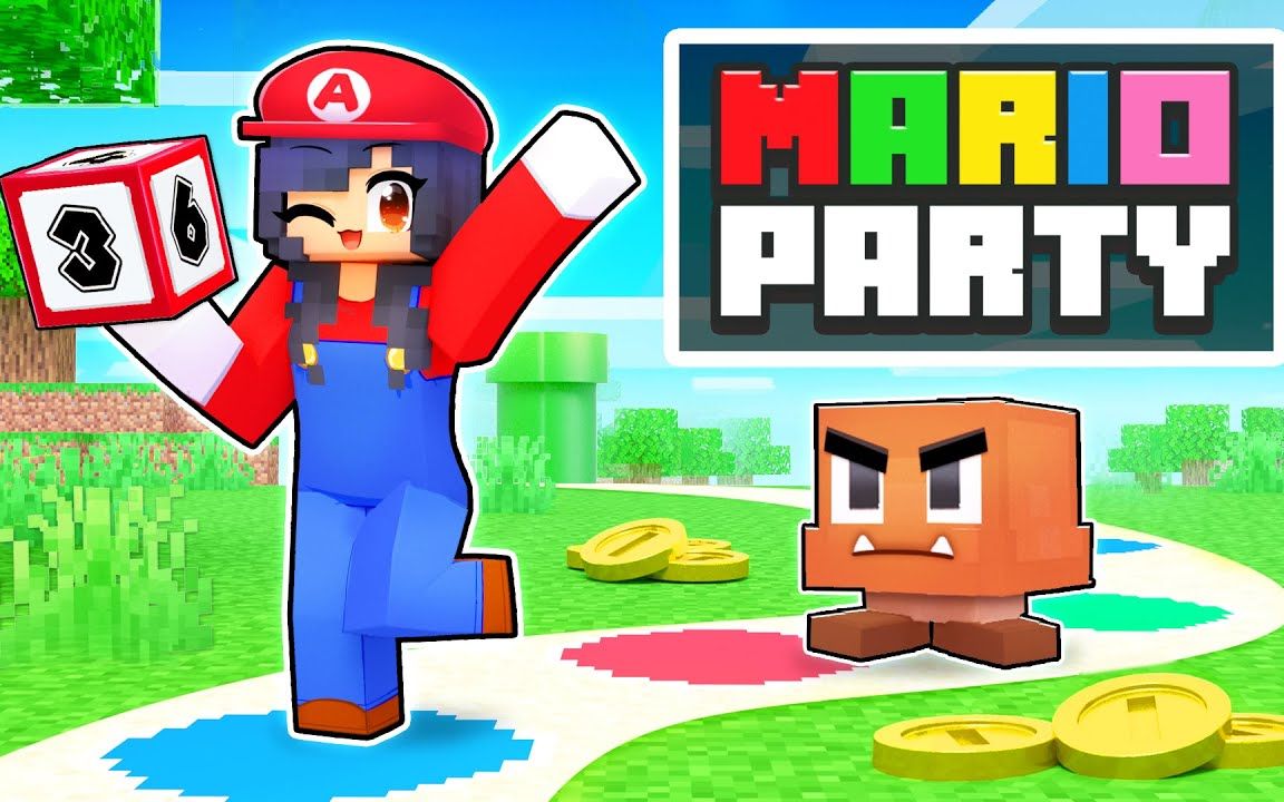 [图]【Aphmau】我的世界|马里奥派对Playing Super MARIO PARTY In Minecraft!