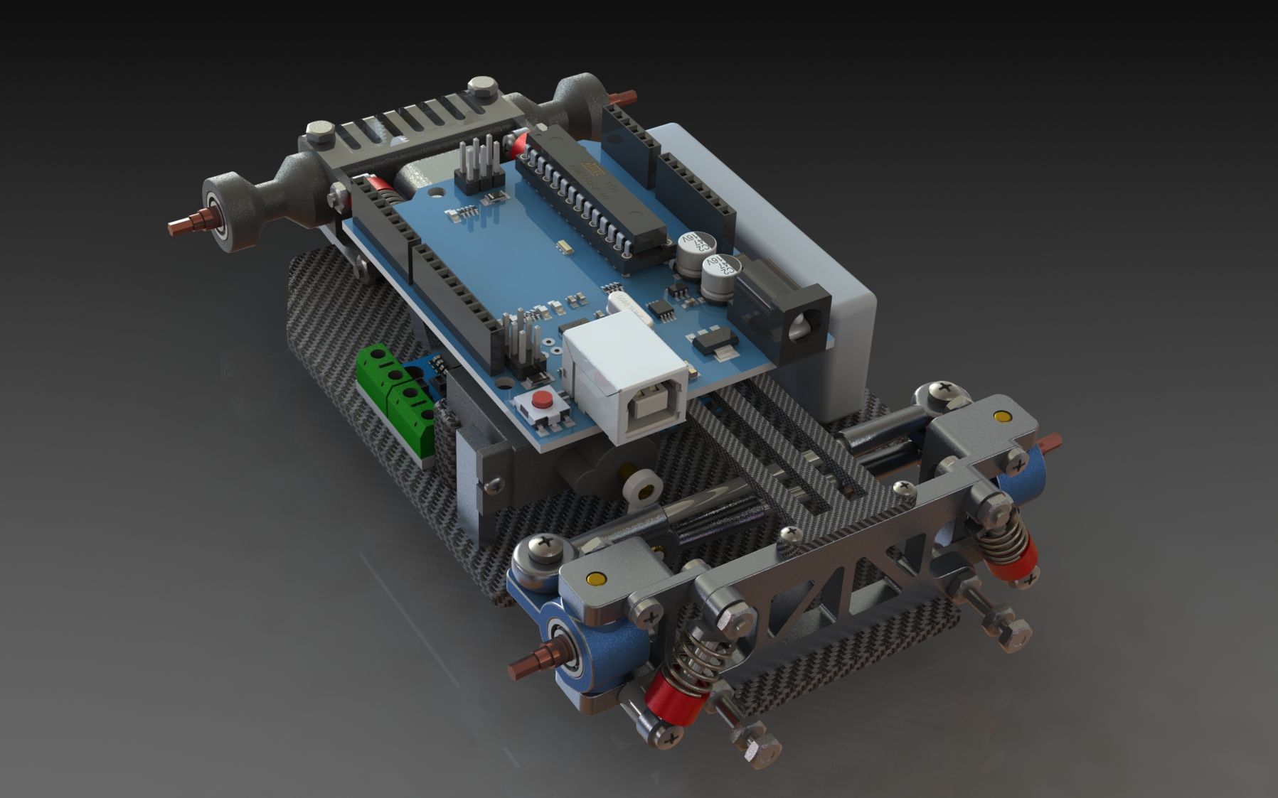 【數字三維設計】arduino編程車 爆炸拆解渲染