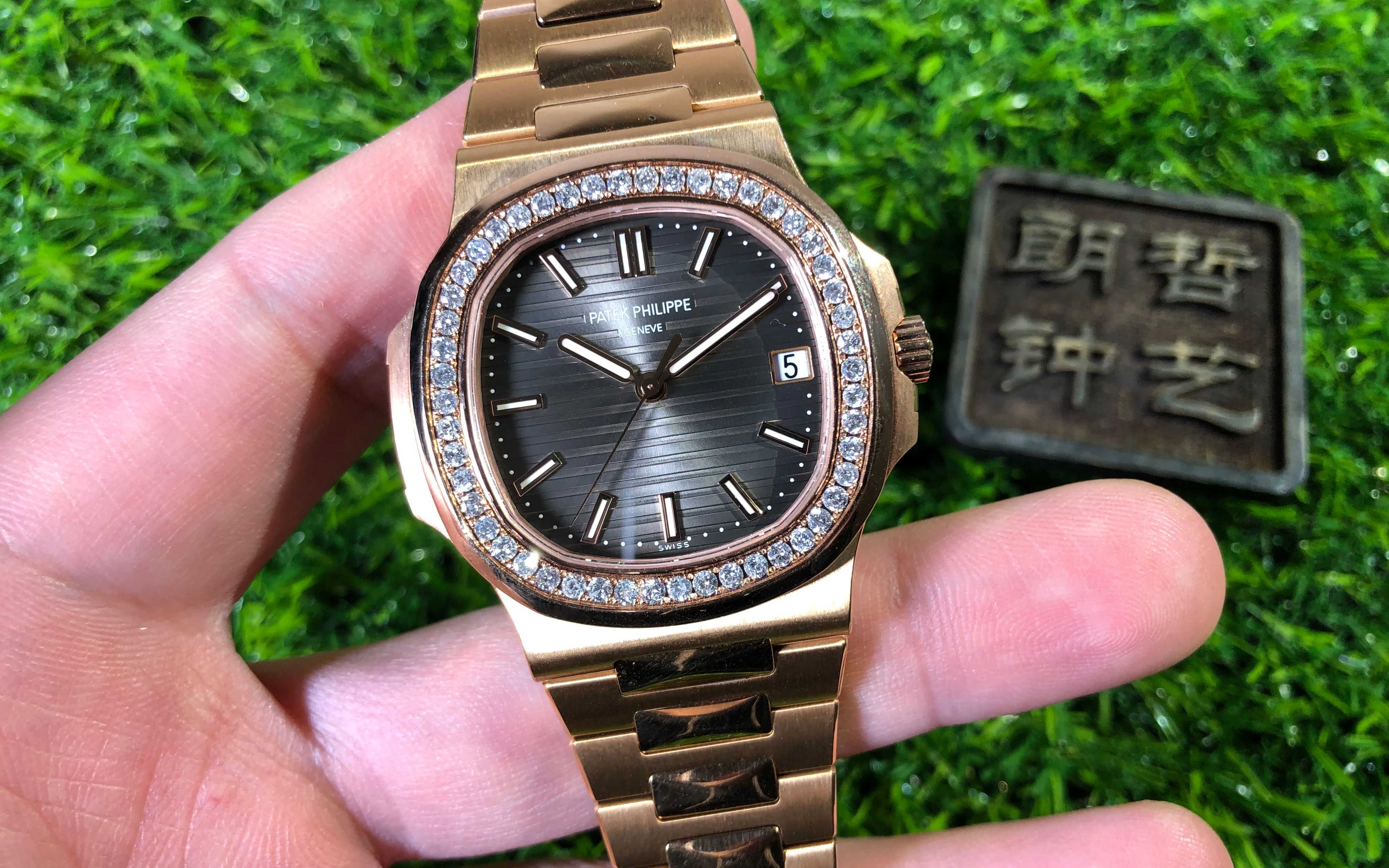 朗哲钟艺:ppf百达翡丽鹦鹉螺后镶钻,简单升级效果豪横