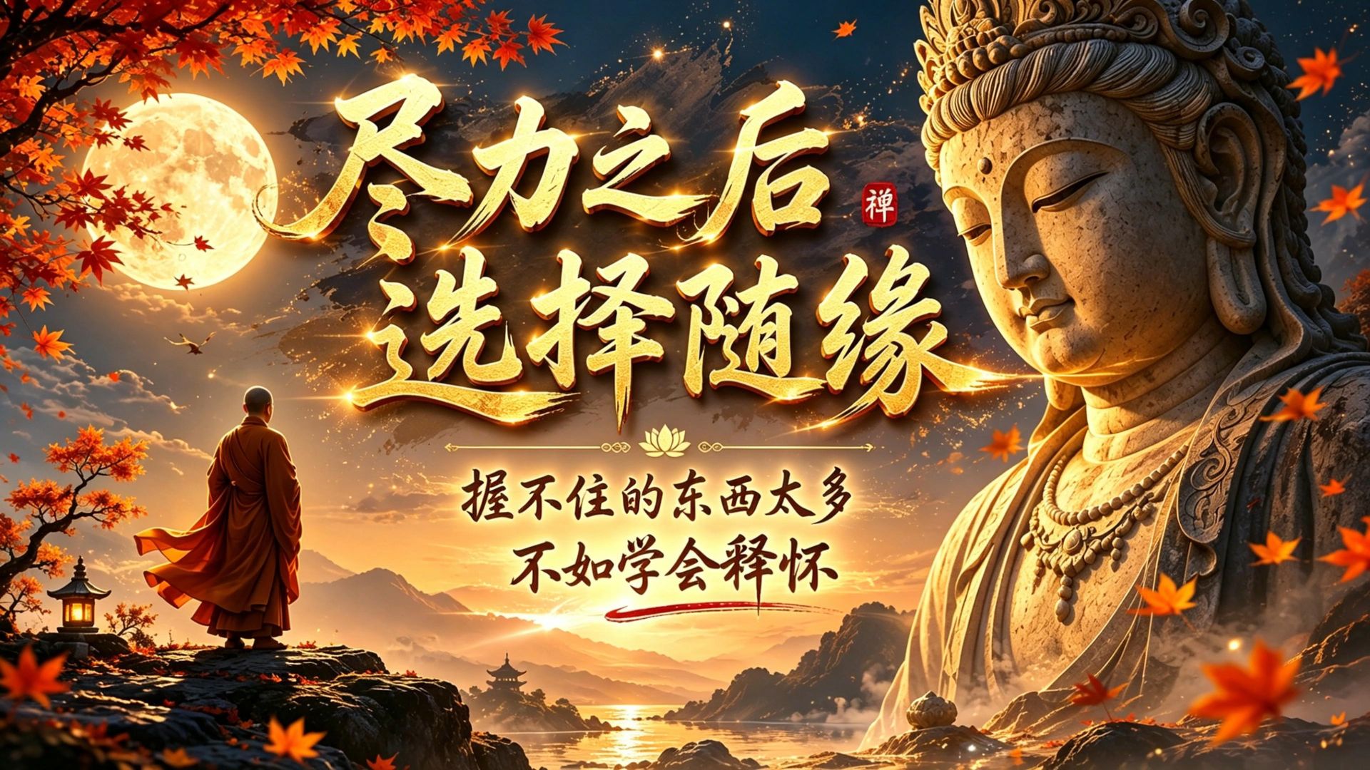 《握不住的东西太多了》佛说：尽力之后，学会随缘