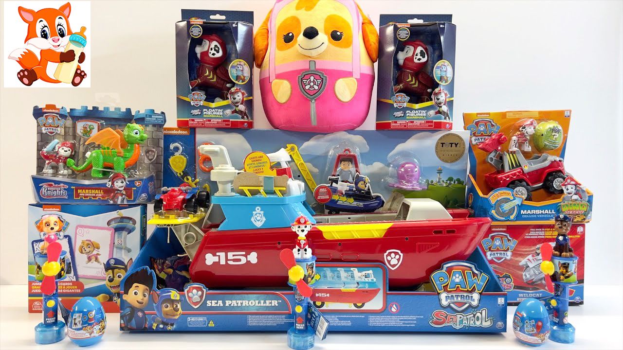 汪汪队立大功威力狗消防车和恐龙越野车玩具开箱!