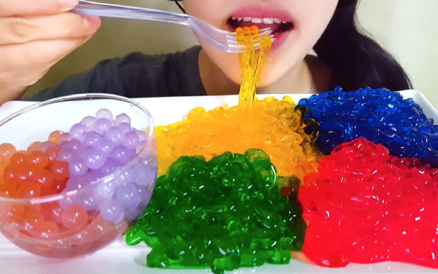 sun as ☆ 多彩果冻面条,爆爆珠 食音咀嚼音(新)