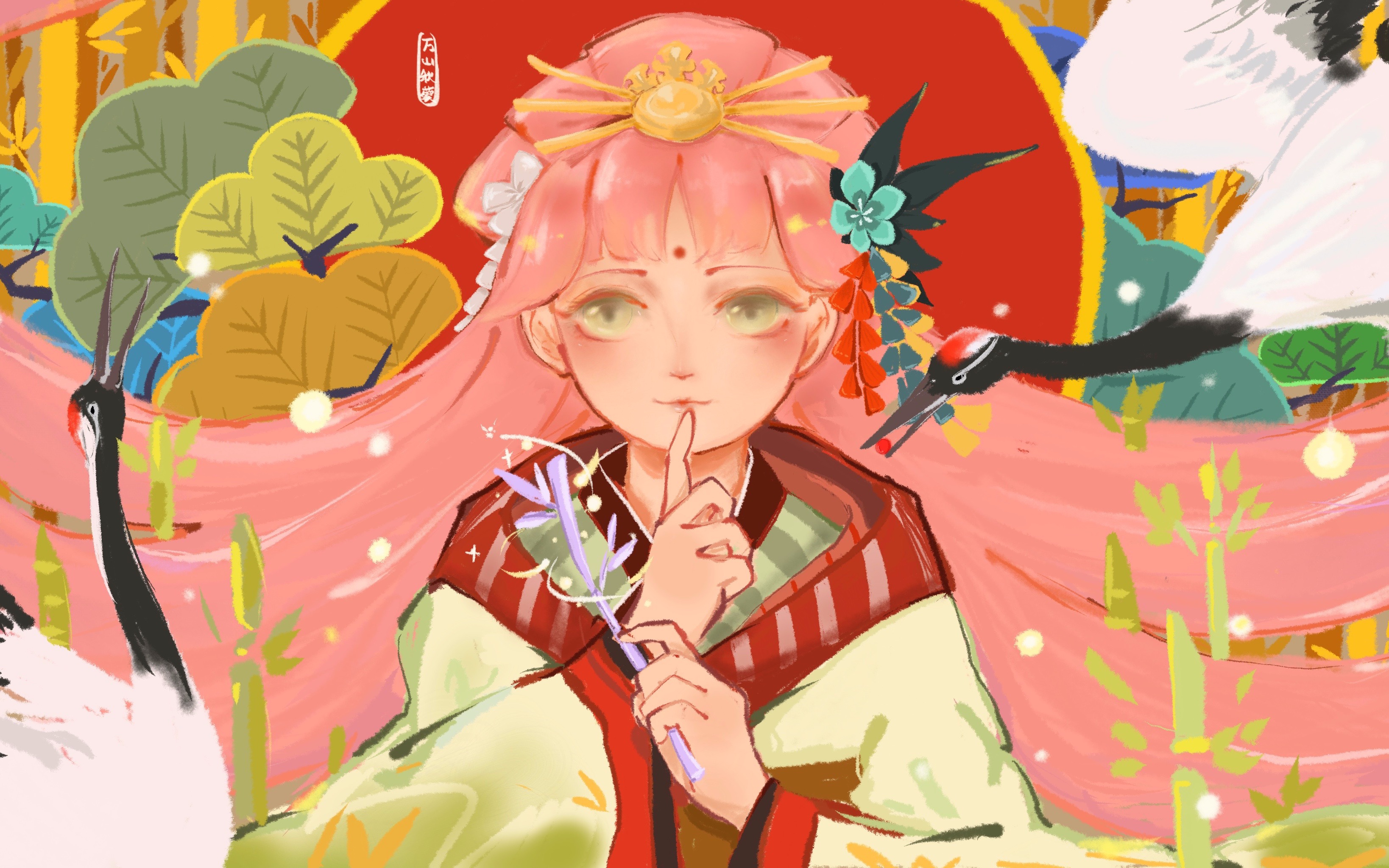 【秋葵】绘画过程 | 阴阳师 | 春和景明78用ipad画个辉夜姬小公主