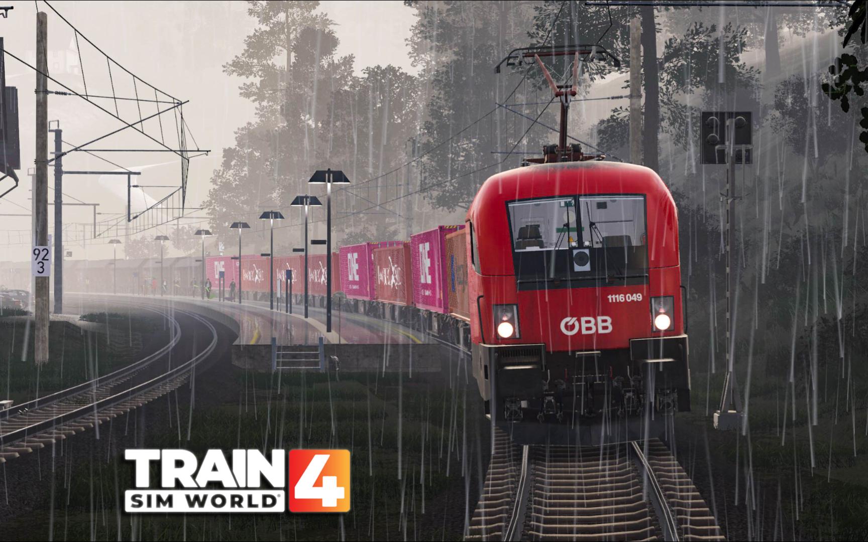 《模拟火车世界4》驾驶补机帮助其他货运编组上山 - 塞默灵铁路