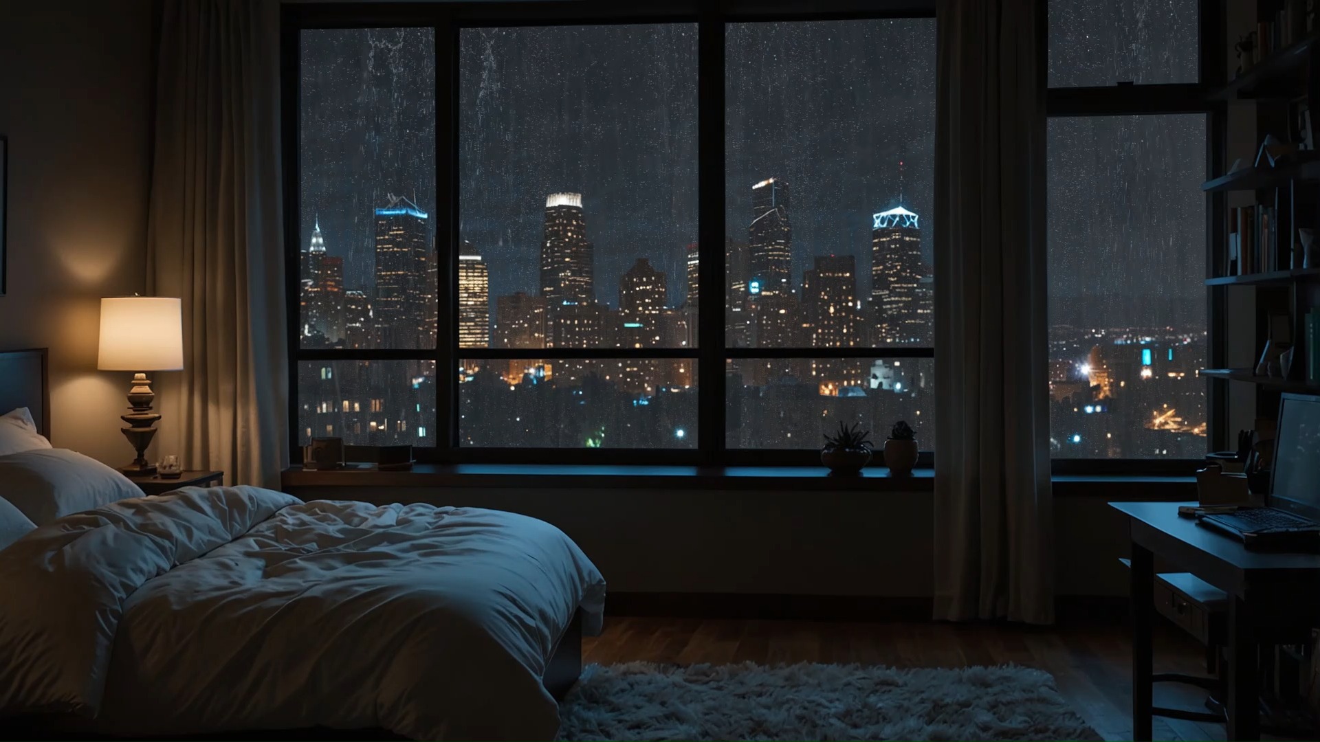 在3分钟内快速入眠,窝在被窝里,听着窗外的大雨,安静地做梦