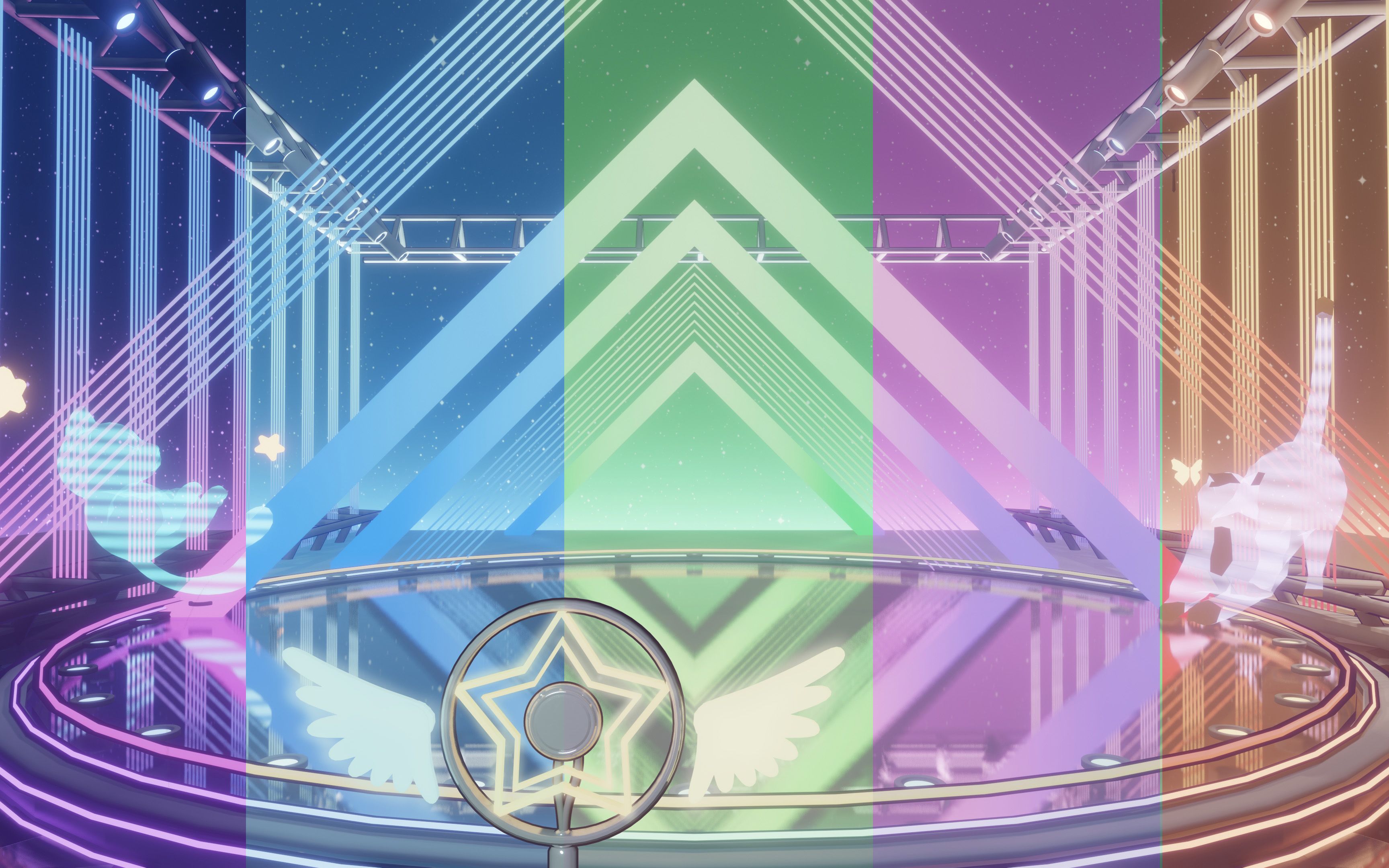 五色vup动态直播背景-舞台