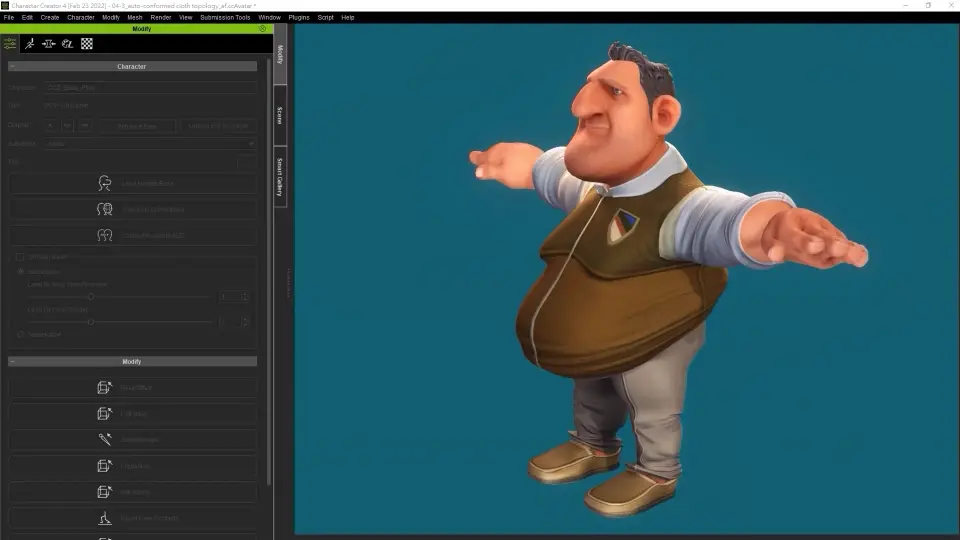 Character Creator 4 Tutorial - Smoothing Mesh Shape with Delta Mush 