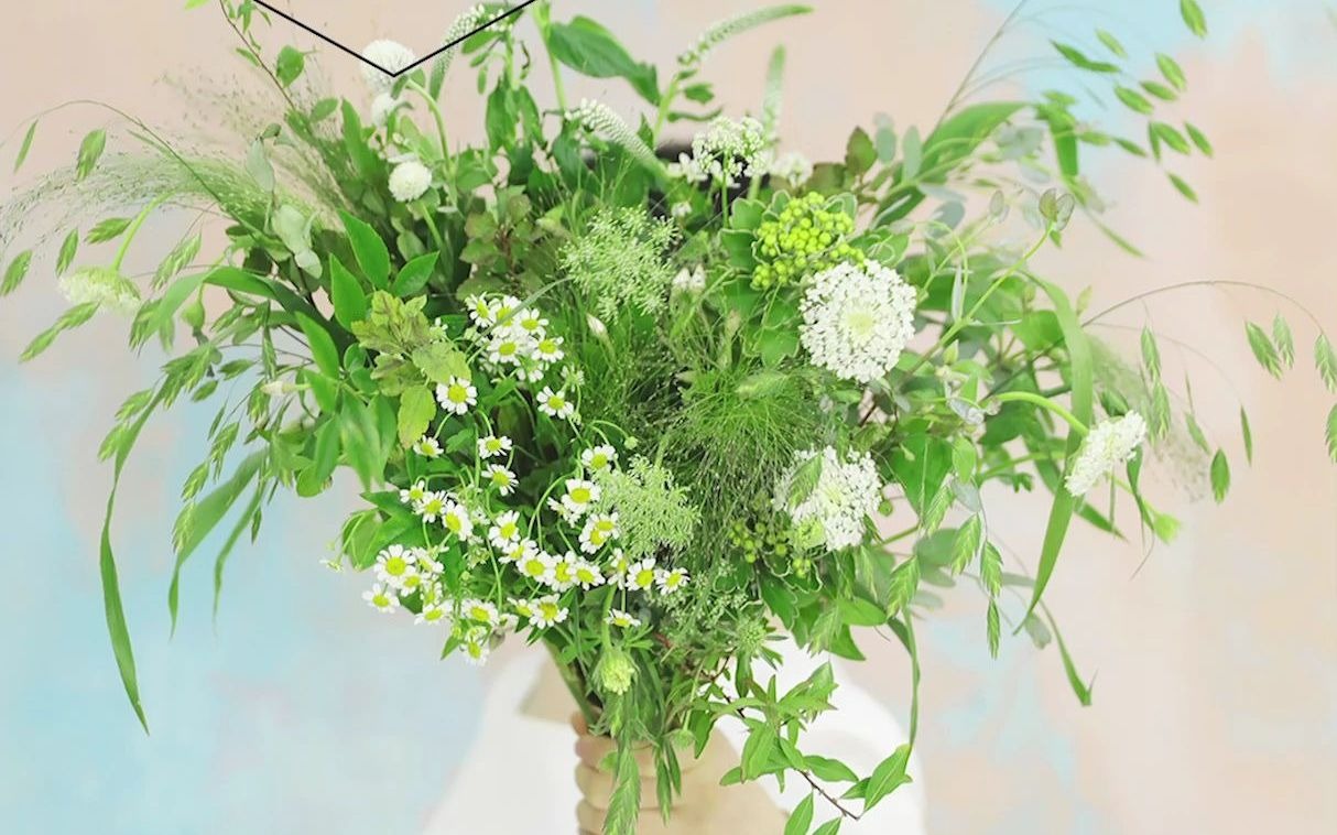 自然风森系花束-让我们一起回忆夏天的清新|花艺培训|花艺技巧