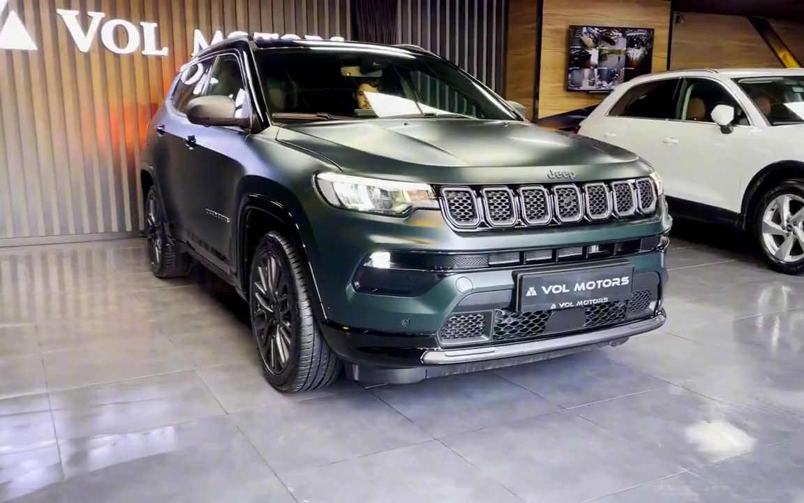 2022款jeep指南者黑武士版到货,外观内饰高清实拍