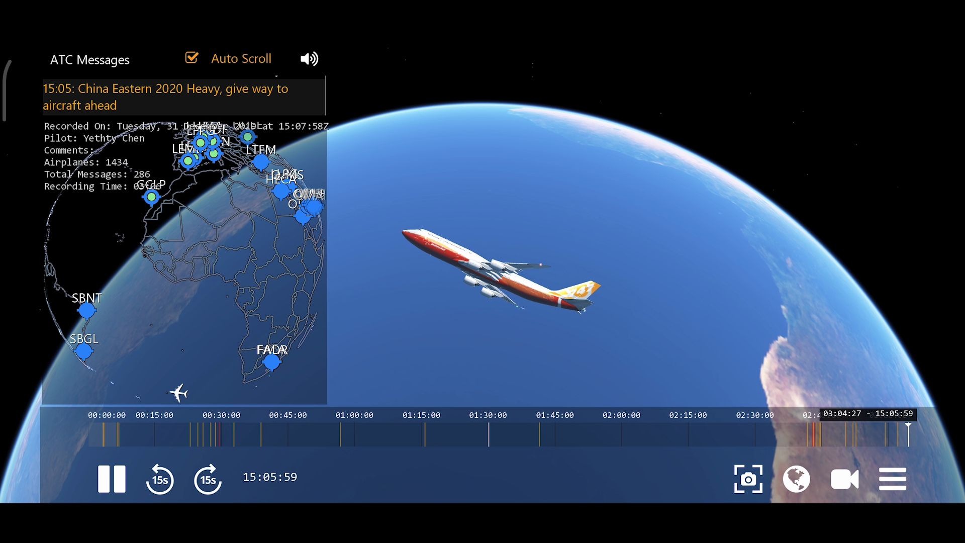 [图]【IF回放bug】[infinite flight]从太空看我们这个蓝蓝的家园——我们共同的地球