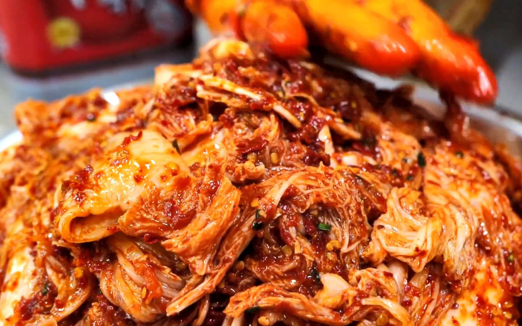 能压弯桌子腿的超多种类韩式拌菜 市场小吃!