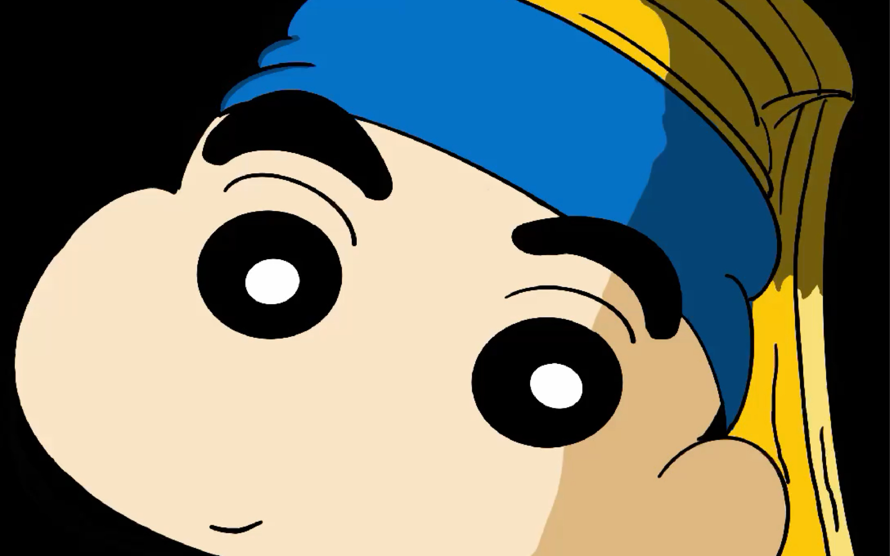 戴珍珠耳环的小新