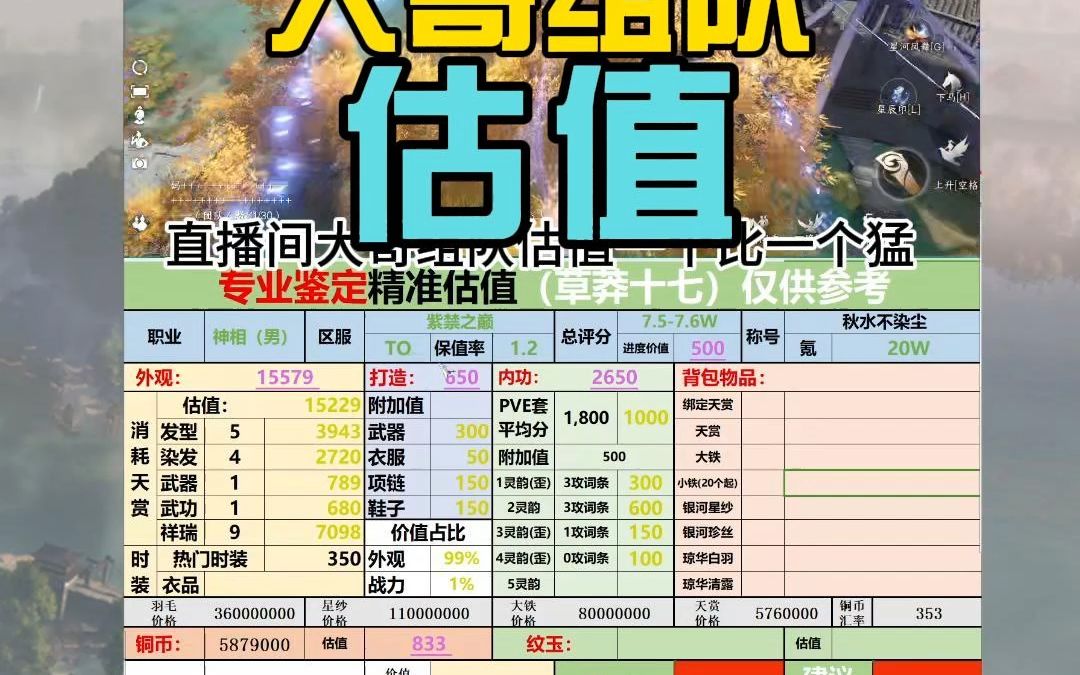 #逆水寒手游 大哥组队鉴定,一小时估了几百万的号网络游戏热门视频