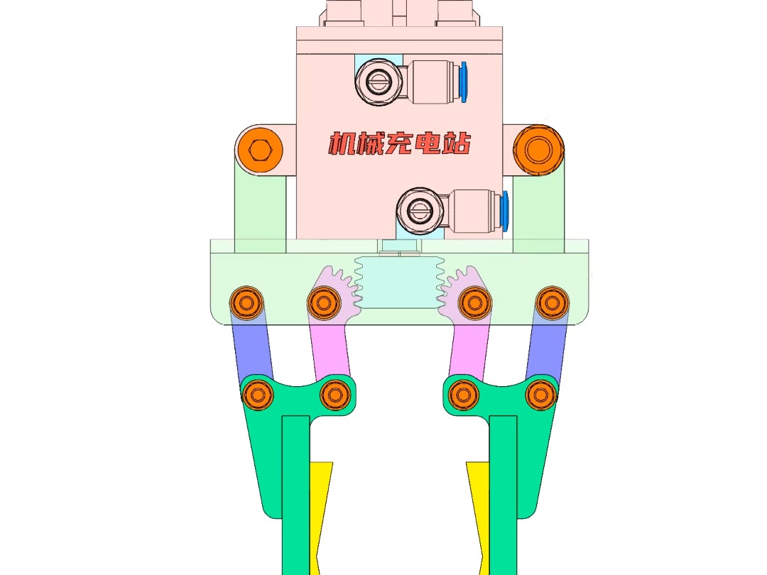 夹爪机构原理动画