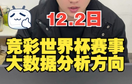 12.2日,竞彩世界杯赛事大数据分析,竞彩世界杯赛事方向分享哔哩哔哩bilibili