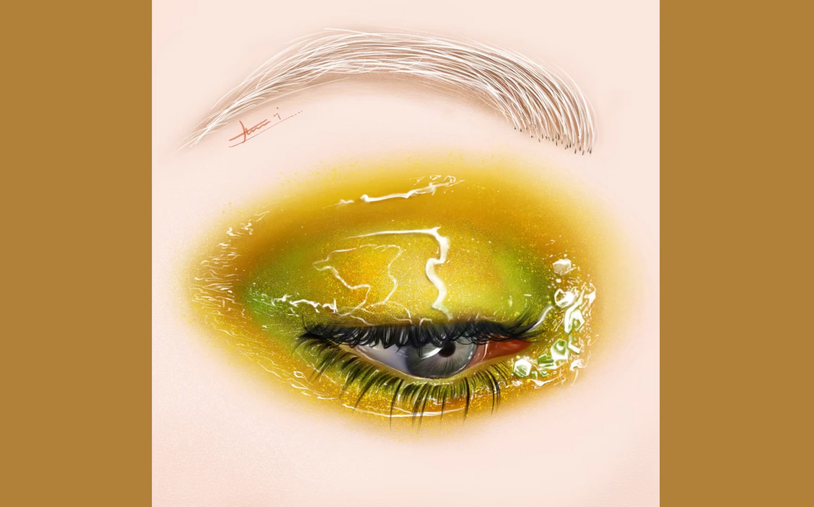 【procreate】黄色系眼妆绘画记录