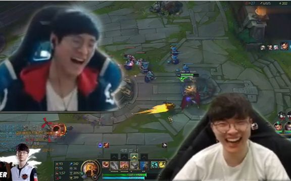 [图]Crown调戏Faker，李哥还是你李哥，哈哈！