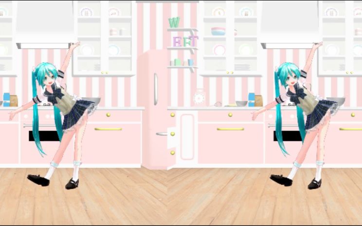 【MMD/VR分屏资源】Miku放学后在厨房居然...哔哩哔哩bilibili