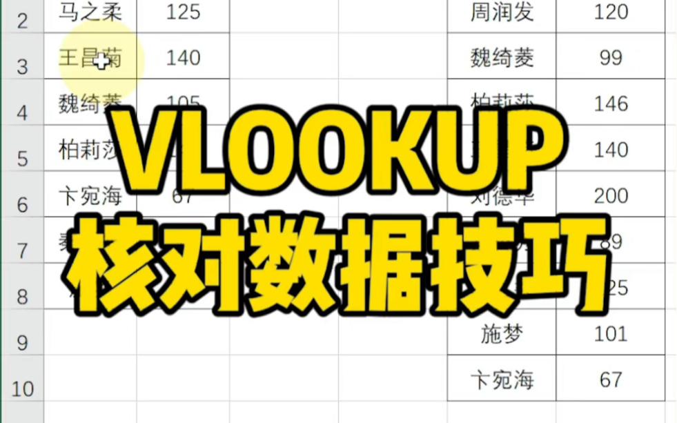 如何用VLOOKUP函数核对数据?哔哩哔哩bilibili